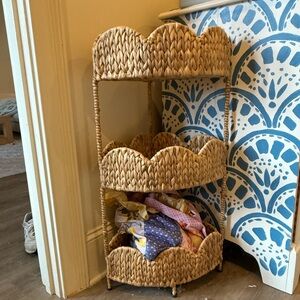 Three-Tier Woven Basket Organizer